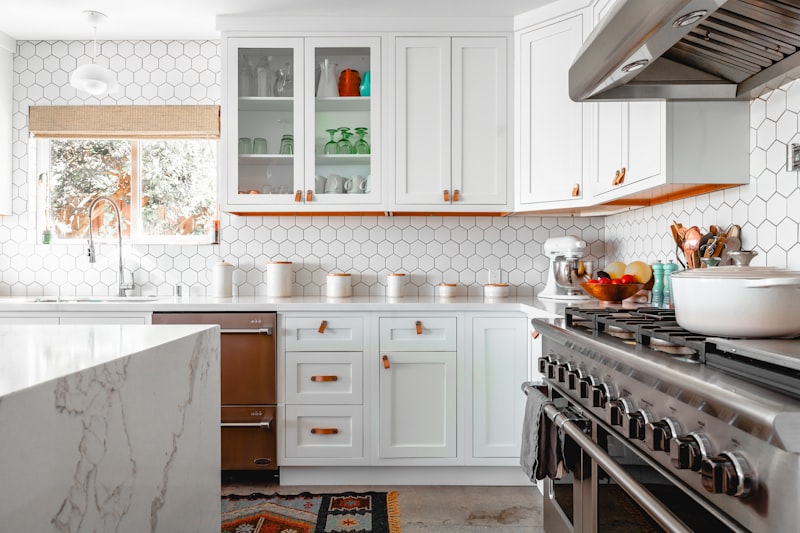 Light shaker-style custom kitchen cabinetry